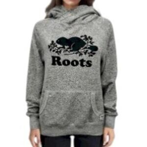 Roots Salt and Pepper Original Kanga Hoodie Sweatshirt Fleece Size XS Unisex